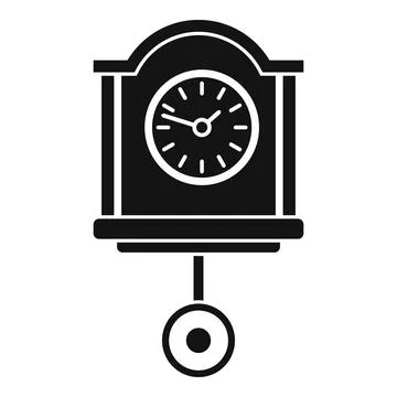 Grandfather pendulum clock icon, simple style Stock Illustration