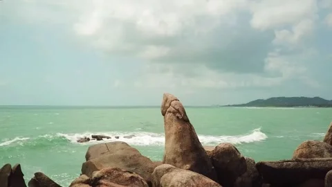 Grandfather Rock on Samui Stock Footage 141322204