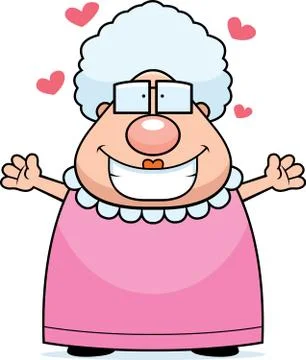 Grandma Hug Stock Illustration