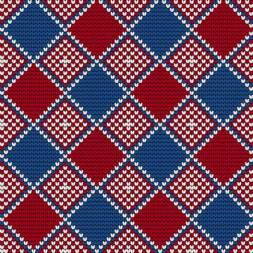 Grandma knitting pattern for Ugly Sweater Stock Illustration
