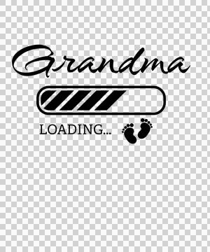 Grandma Loading Text With Solid Bar And Small icons Stock Illustration
