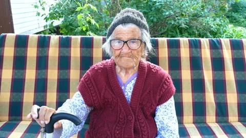Grandma swinging. Stock Footage 122371797