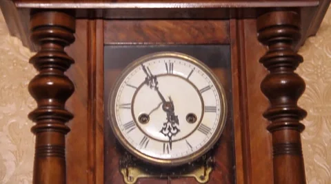 Grandpa clock on the wall Stock Footage 51483327