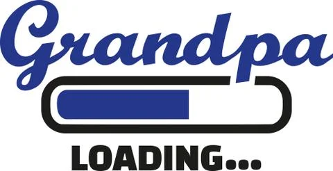 Grandpa loading bar Stock Illustration