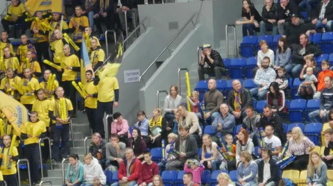 Grandstand With Spectators Stock Footage 68366517