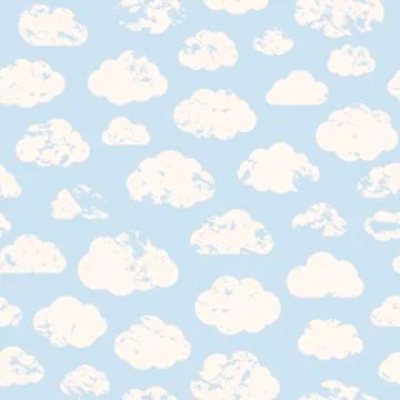 Grange clouds pattern Stock Illustration