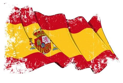 Grange Flag of Spain Stock Illustration