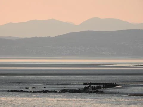 Grange-Over-Sands sunset Stock Photos