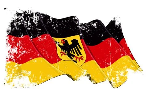 Grange State Flag of Germany Stock Illustration
