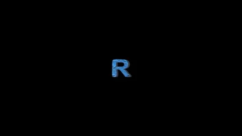 Grange Style Alphabet Fall Down. Paint Alphabet. Alpha Channel Stock Footage 91062793