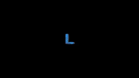 Grange Style Alphabet Fall Down. Paint Alphabet. Alpha Channel Stock Footage 91062873