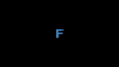 Grange Style Alphabet Fall Down. Paint Alphabet. Alpha Channel Stock Footage 91062977