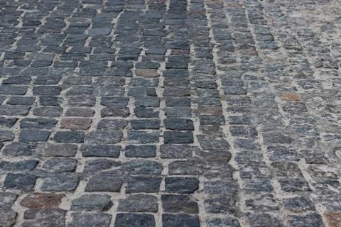 Granite Brick Pavement texture close up Stock Photos