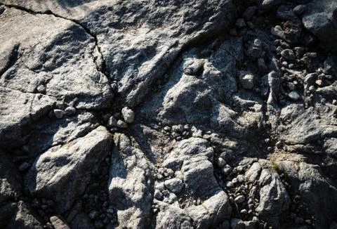 Granite broken after lightning strikes Stock Photos