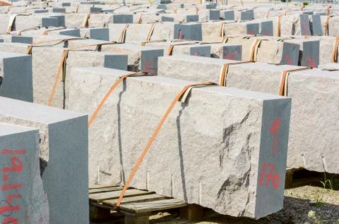 Granite building blocks Stock Photos
