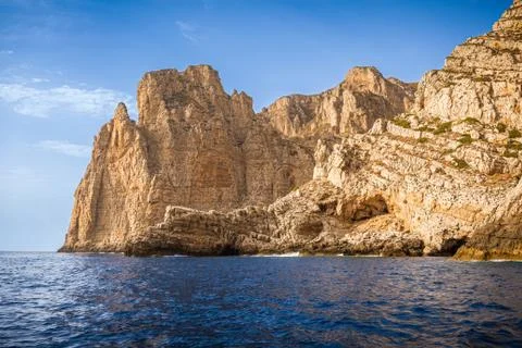 Granite Cliffs, Marettimo, Italy Stock Photos