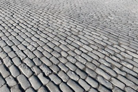 Granite cobblestone pavement Stock Photos