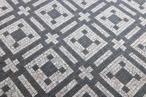 Granite cobblestoned pattern background Stock Photos
