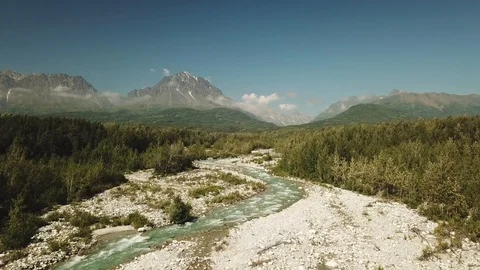Granite Creek tree top over river DSpangler DJI 0034 1 Stock Footage 103291847