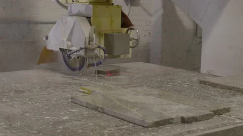 Granite Cutting Machine Stock Footage 67090983