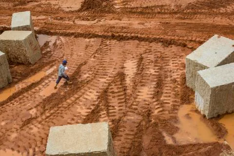 Granite miner Stock Photos