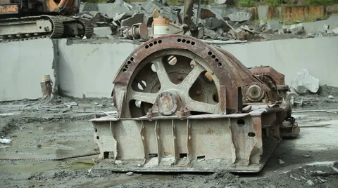 Granite mining in stone quarry Vídeo Stock 63572606