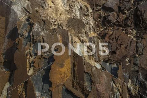 Granite on the mountains that erode naturally Stock Photos