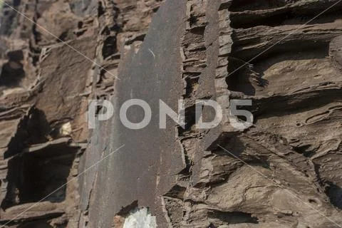 Granite on the mountains that erode naturally Stock Photos