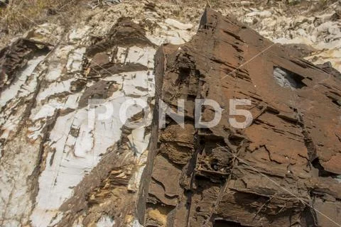 Granite on the mountains that erode naturally Stock Photos