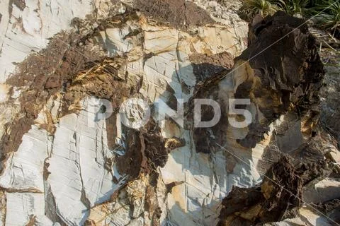Granite on the mountains that erode naturally Stock Photos