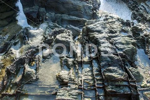 Granite on the mountains that erode naturally Stock Photos