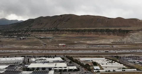 Granite Point Campus data center beneath the Traverse Mountains in Draper Utah Stock Footage 337938935