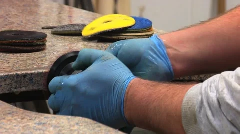 Granite Polishing Stockbeeldmateriaal 40340615