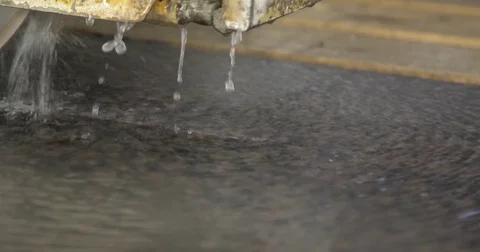 Granite processing in manufacturing 库存影片 74250112