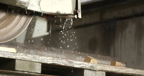 Granite processing in manufacturing Video stock 74250750