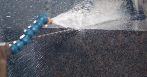 Granite processing in manufacturing Vidéo 82413169