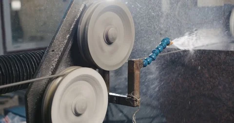 Granite processing in manufacturing Vidéo 82413294