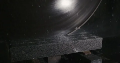 Granite processing in manufacturing 库存影片 82413455