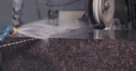 Granite processing in manufacturing Video stock 82413882