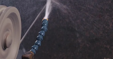 Granite processing in manufacturing Stockbeeldmateriaal 82414223