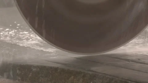 Granite processing in manufacturing. Video stock 254325265