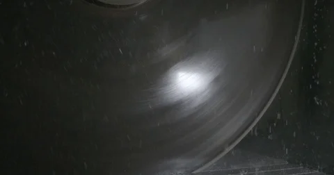 Granite processing in manufacturing marble Stockbeeldmateriaal 82413588