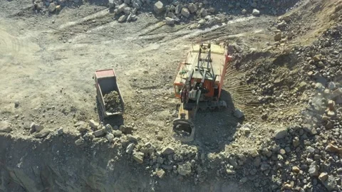Granite quarry. Open cast mine. Stone Quarrying 库存影片 157779012
