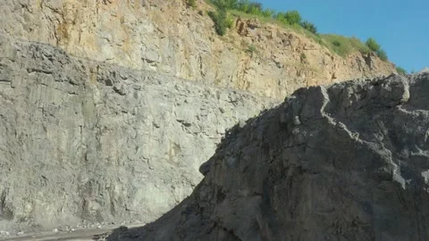Granite quarry. Open cast mine. Stone Quarrying Видео 157779058
