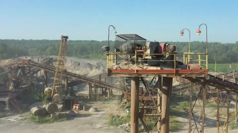 Granite quarry. Open cast mine. Stone Quarrying Видео 157779359