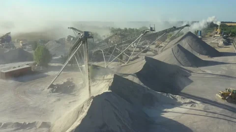 Granite quarry. Open cast mine. Stone Quarrying Stock Footage 157779452