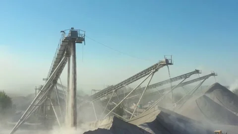 Granite quarry. Open cast mine. Stone Quarrying Stock Footage 157779724