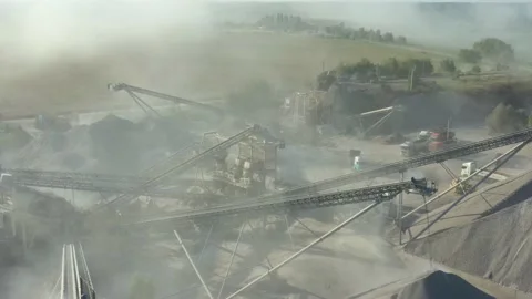 Granite quarry. Open cast mine. Stone Quarrying Stock Footage 157780146