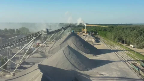 Granite quarry. Open cast mine. Stone Quarrying Stock Footage 157780171