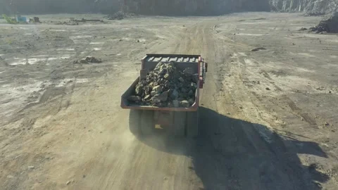 Granite quarry. Open cast mine. Stone Quarrying - Aerial view 库存影片 195000413